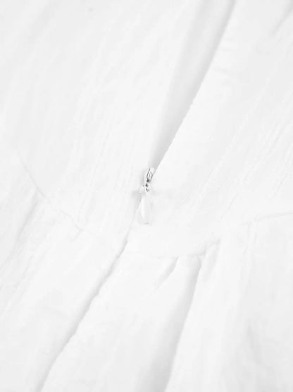Ashgaily White Dress Women Halter Cotton Long Dress Lace Elegant Party Outfits Ladies Sexy Club Clothes