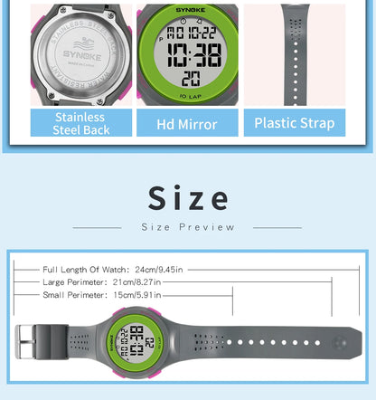 Outdoor Sport Watch Men Alarm Chrono Clock 5Bar Waterproof Military Watches LED Display Shock Digital Watch Thin Design
