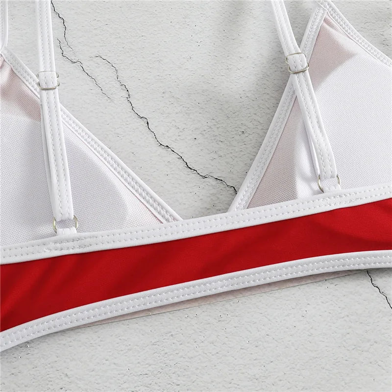 Sexy Bikini 2025 Swimsuit Women Swimwear Beachwear Female Bathing Suit Patchwork Basic Bikini set 2 piece Push-up Swim Suits