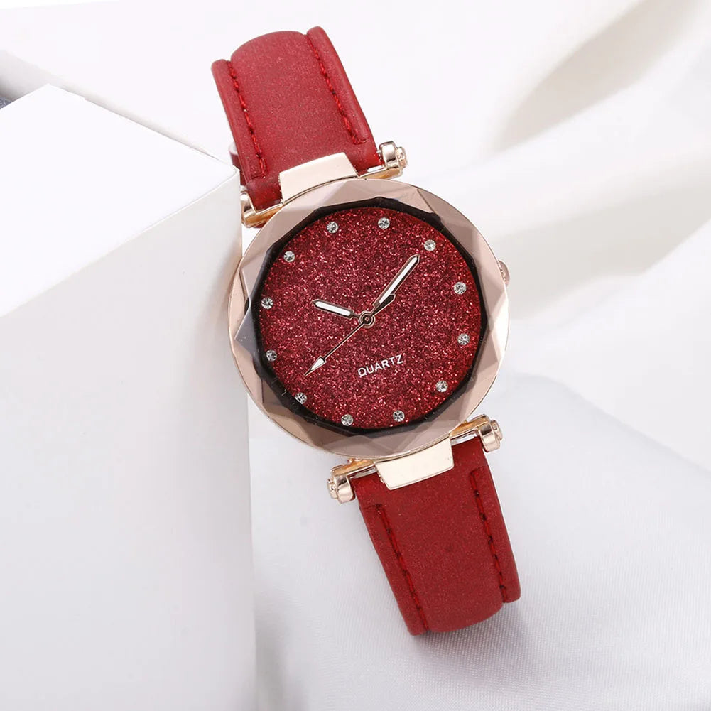Business Quartz Watch Fashion PU Leather Strap Daily Quarts Watches Suitable for Daily Dating Gift Wristwatch