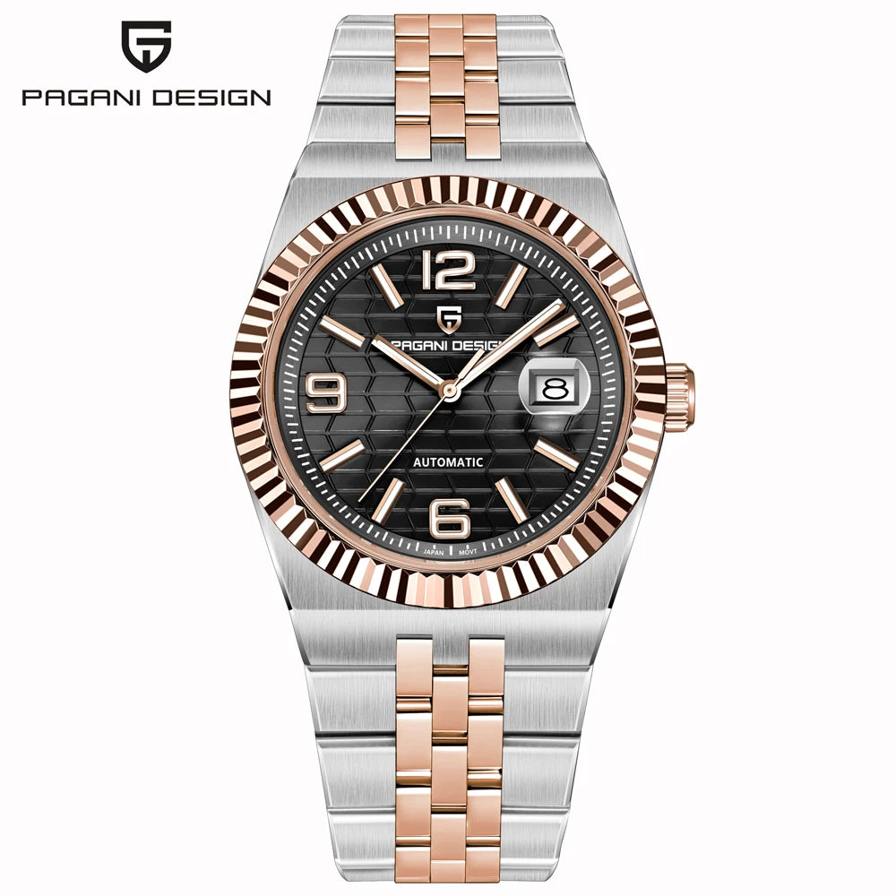 PAGANI DESIGN Watches Luxury Retro Mechanical Watches For Men Sapphire Glass New Waterproof Luminous Stainless Steel Men's Watch