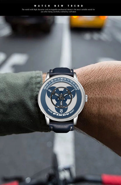 PINDU Watches Miyota 8215 Movement Mechanical Watch Men's Watch Luxury Rotating Dial Luminous Stainless Steel Case Clock Reloj
