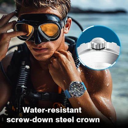 NORTH EDGE 2025 New TRITON Solar Powered Dive Watch Men Luxury Quartz Watches For Men 316L Stainless Steel Case Waterproof 300M