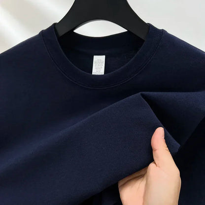 Summer  100% Pure Cotton Men's Short Sleeve Round Neck Fashionable Style Half Sleeved Top Breathable T Shirt Short Sleeve