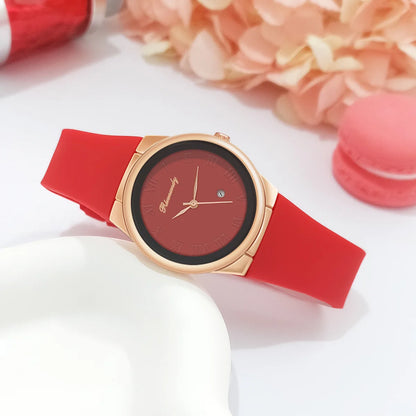 Simple Fashion Quartz Watch Silicone Strap Student Watches Minimalist Casual Women's Calendar Quartz Wristwatch Reloj Mujer