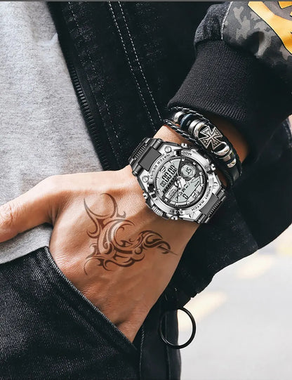 Men Military Watch Digital 50m Waterproof Wristwatch LED Quartz Clock Sport Watch Male Big Watches Men Relogio Masculino