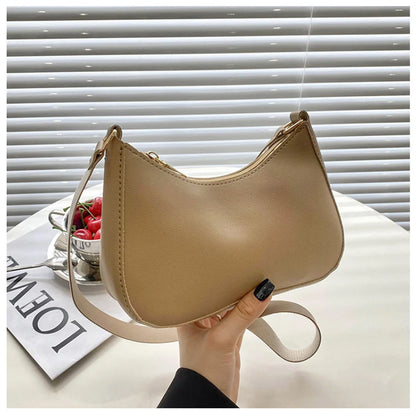 Shoulder Bags WOMEN'S Bag Underarm Bag  Handbags Retro Solid Color PU Leather Shoulder Underarm Bags Casual Women Hobos Handbags