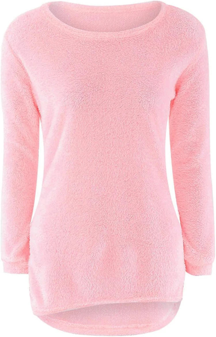 2025 Plus Size Women Warm Sweaters Solid Color O Neck Loose Knitted Pullover Long Sweater Casual Blouse Lady Oversize Clothing