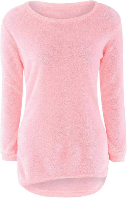 2025 Plus Size Women Warm Sweaters Solid Color O Neck Loose Knitted Pullover Long Sweater Casual Blouse Lady Oversize Clothing