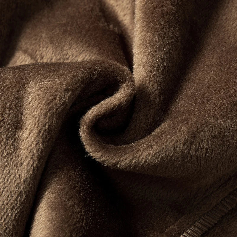 2025 New Winter Fleece Warm Corduroy Pants Men Business Fashion Slim Fit Stretch Thicken Gray Khaki Fluff Casual Trousers Male