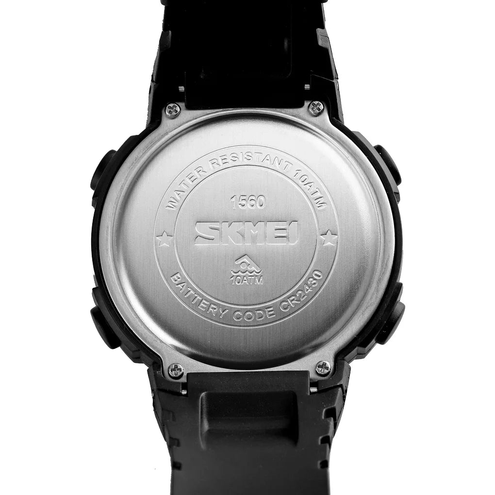 SKMEI 1560 Sport Electronics Watch for Men 100M Waterproof LED Display Digital Mens Wristwatches Stopwatch Military Reloj Hombre