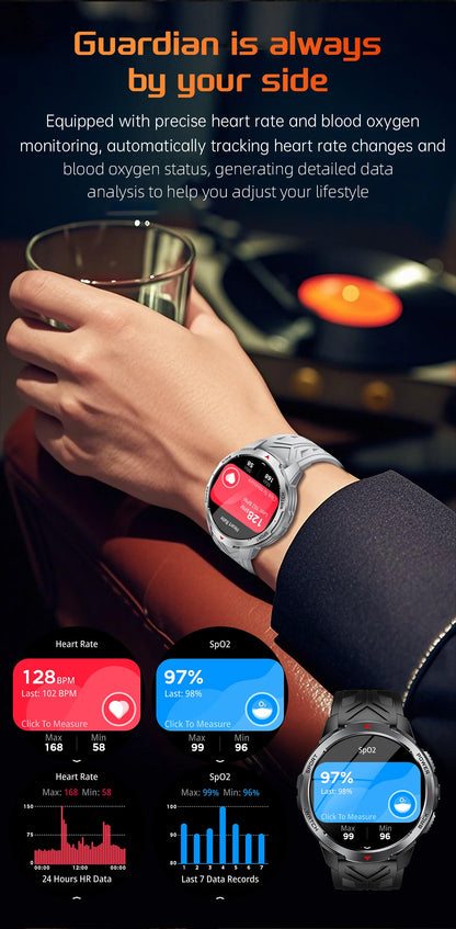 LIGE New 1100mAh Battery Smart Watches For Man Outdoor Sport LED Flashlight Compass Men’s Smartwatch Bluetooth Call Men Watches