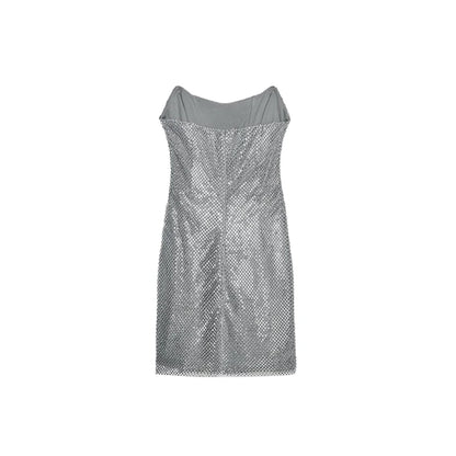 Sexy Diamond Halter Dress Women Shinny Sleeveless Backless V-neck Slim A-line Dresses Female 2026 Spring Summer Party Lady Robes