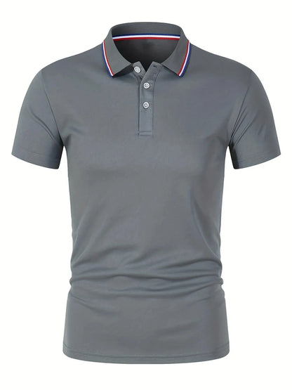 2025 Hot Sale Men's Summer Casual Breathable Comfortable Polo Shirt Men's Solid Color High Quality Short Sleeve T-Shirt