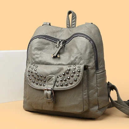 Women High quality leather Backpacks Vintage Female Shoulder Bag Sac a Dos Travel Ladies Bagpack Mochilas School Bags For Girls