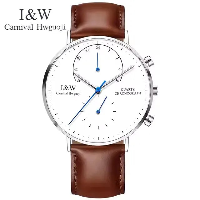 Carnival Brand Luxury Watches for Man Fashion Waterproof Rose Gold Silver Military Clock Men Quartz Wristwatches Reloj Hombre