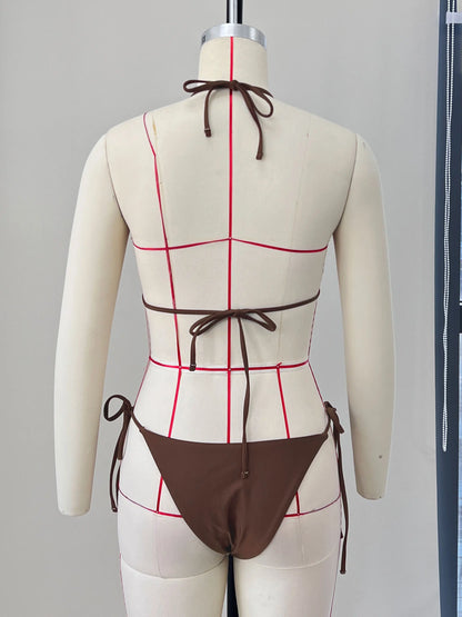 Sexy Bikini Swimsuit with Skirt Bandage Women Brazilian Shell Bikini Bathing Suit A Line Skirt Summer Female