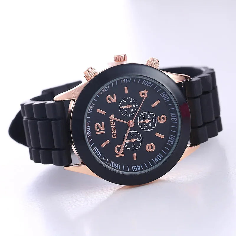 Fashion Women's Watches Casual Silicone Band Analog Quartz Watch （Without Box）