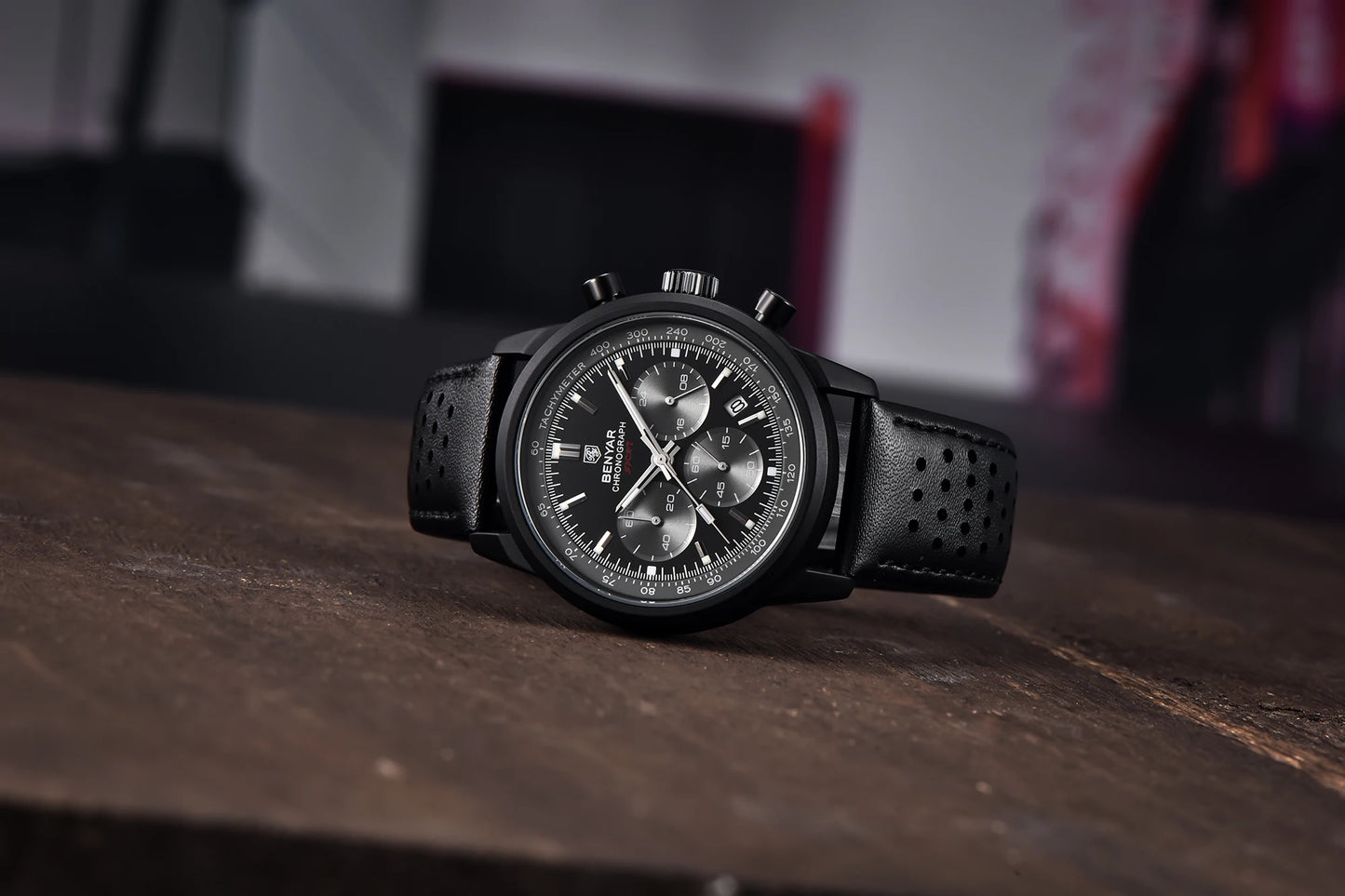 BENYAR 5188 New Quartz Watches for Men Top Brand 42MM Military Watch Luxury Chronograph 30M Waterproof Male Clock Reloj Hombre
