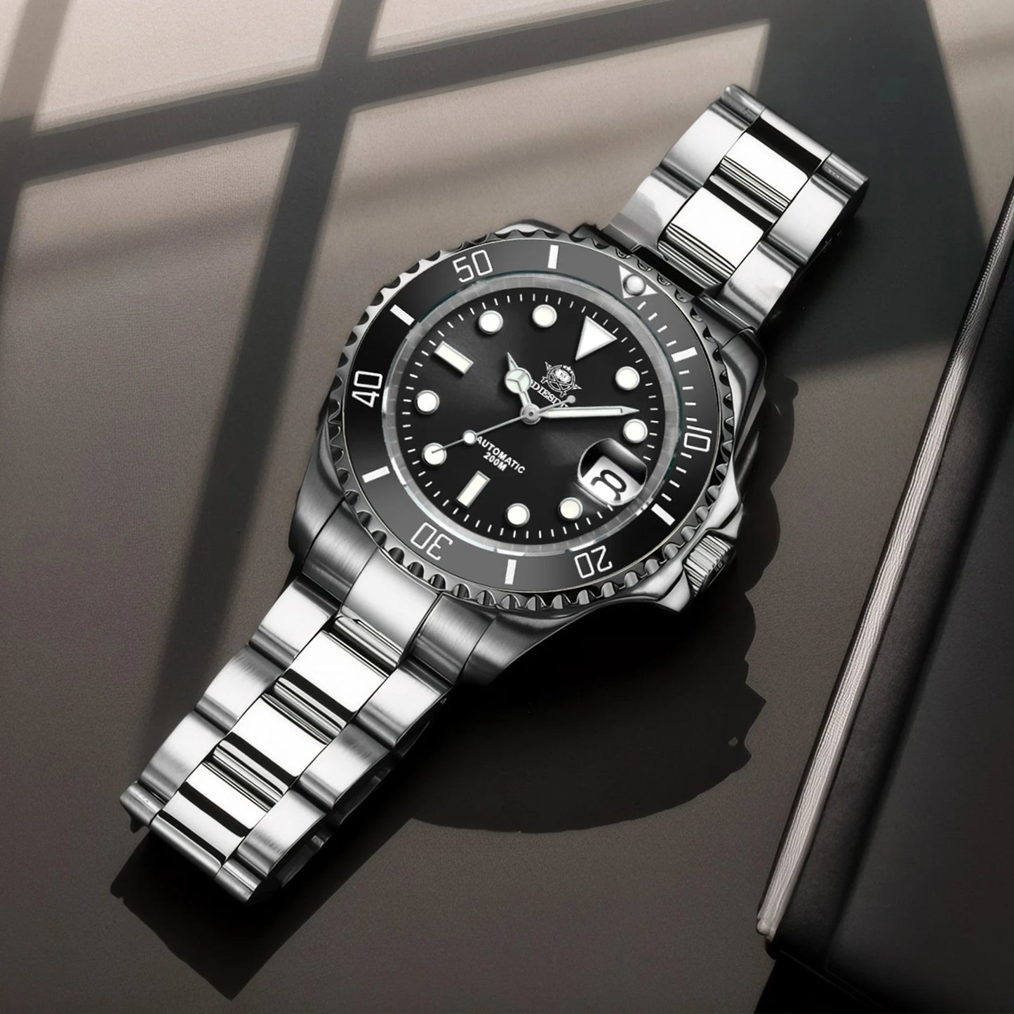 ADDIESDIVE AD2503 Luxury Men Automatic Watch 8215 Movement Sapphire Glass Diving Watches 200M Waterproof Mechanical reloj hombre