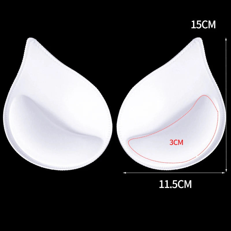 Women Sexy Breast Insert Push Up Bra Enhancer Swimsuit Bikini Pad Removeable Foam Chest Accessories Swimsuit Thickness 4/5/6cm