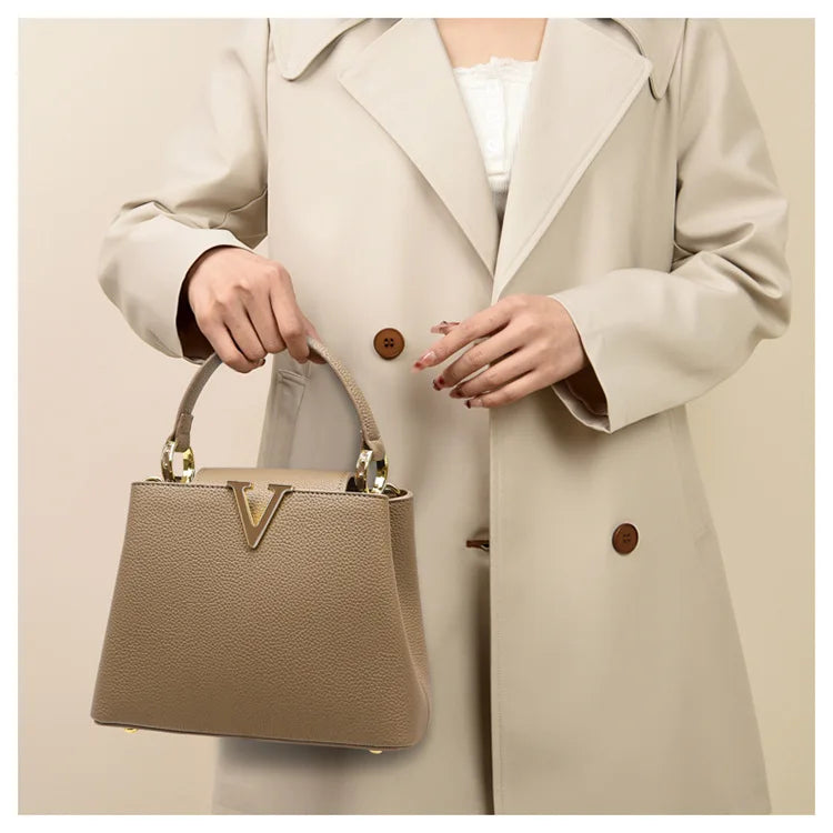 Women's handbag, new fashion versatile bucket bag, high-end bag, large-capacity commuter crossbody bag for women