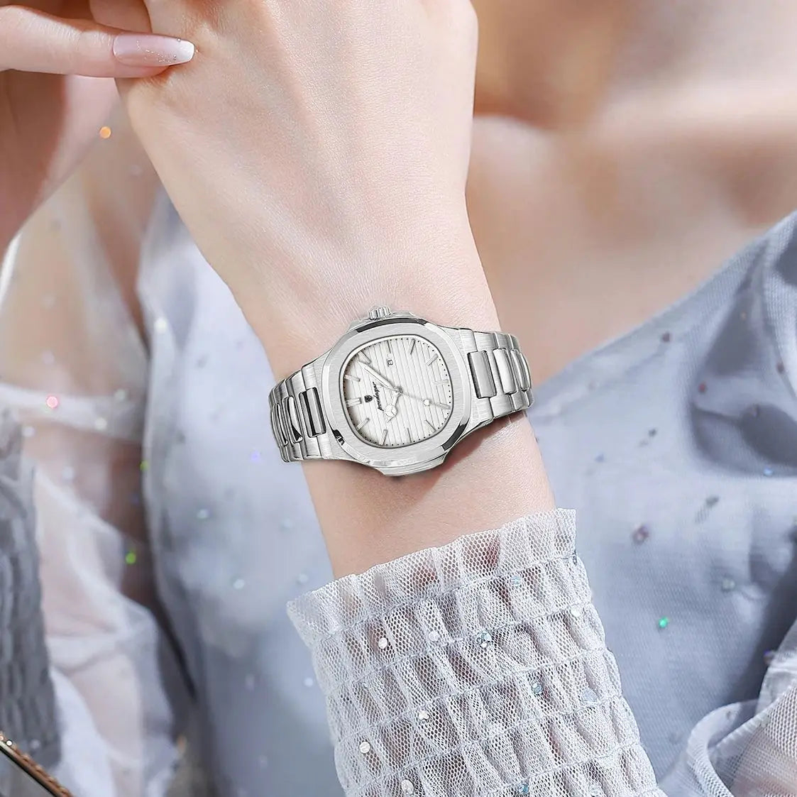 POEDAGAR Elegant Women's Watch Waterproof Luminous Date Fashion Ladies Wristwatch Stainless Steel Quartz Watches For Woman Reloj