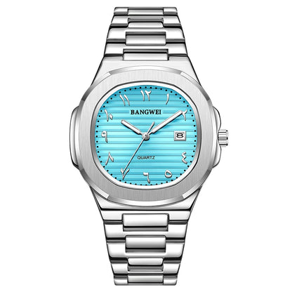 LIGE New Fashion Date Couple Watches 30M Waterproof Luminous Valentine's Day Gift Stainless Steel Watch Men Women Quartz Watch