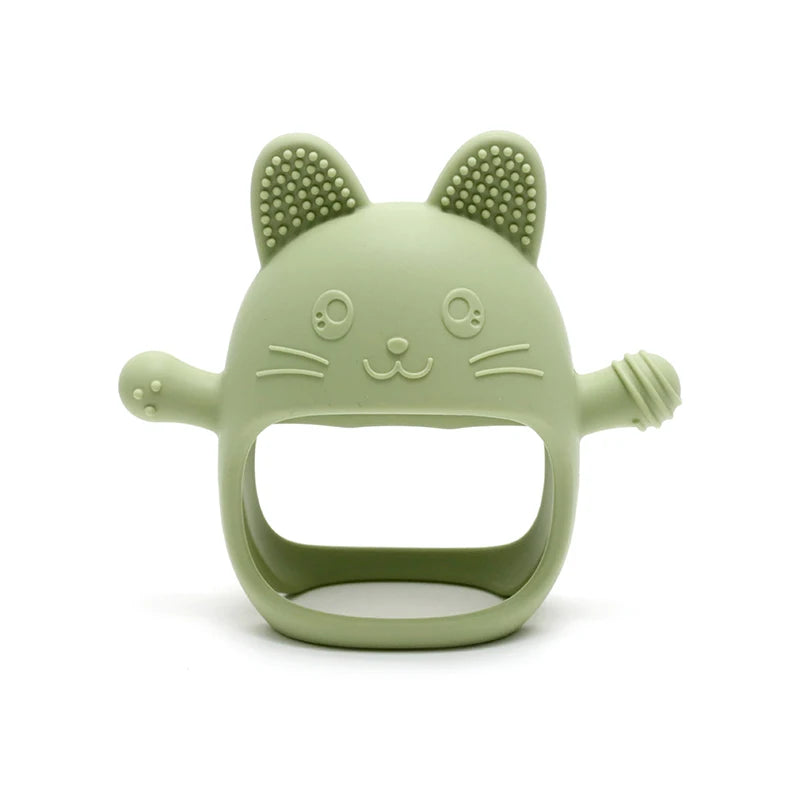 Food Grade Baby Silicone Gloves Teether Soys Pacifiers Kids Teething Toys Newborn Dental Care Gums Molar Stick Baby Items