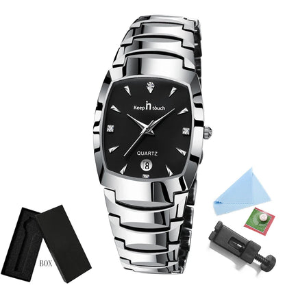 Men Quartz Watches Original High-end Luxury Waterproof Men's Watch Wristwatch Stainless Steel Fashion Business Date Clock Male