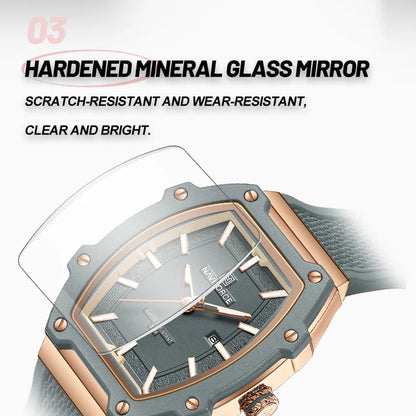 NAVIFORCE Elegant Ladies' Watch Fashion Luminous Pointer 3ATM Waterproof Calendar Display Silicone Strap Women's Quartz Watches