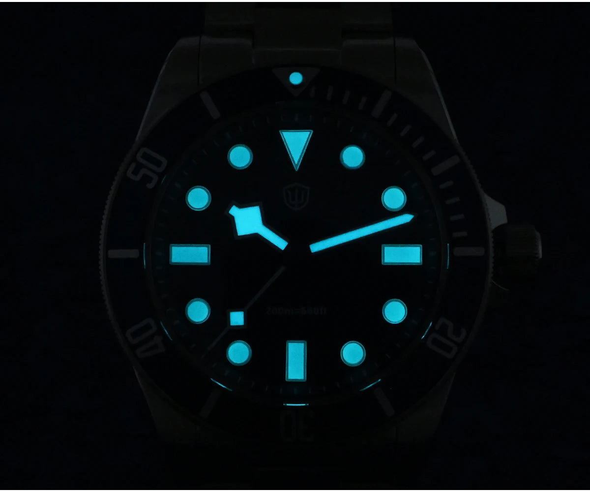 Watchdives WD1969 Pro Watch VH31 Sweep Seconds Quartz Movement Waterproof BGW9 Luminous Sapphire Glass 38mm Vintage Men Watches