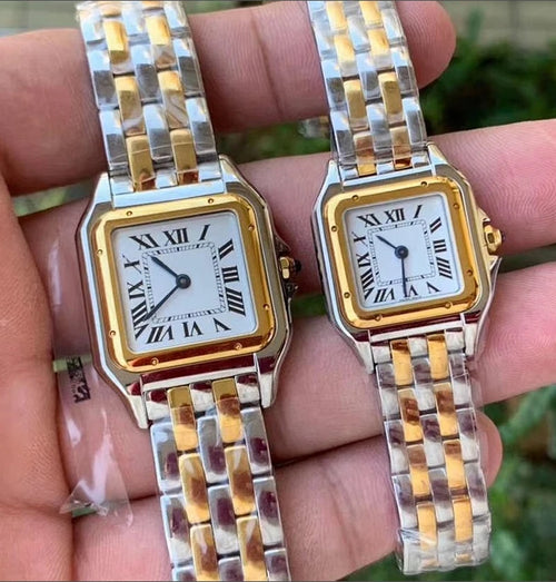 Brand Wrist Watches Women Girl Ladies 22mm 27mm Square Dial Good Quality Steel Band Quartz Luxury Japanese Movement Clock CT13
