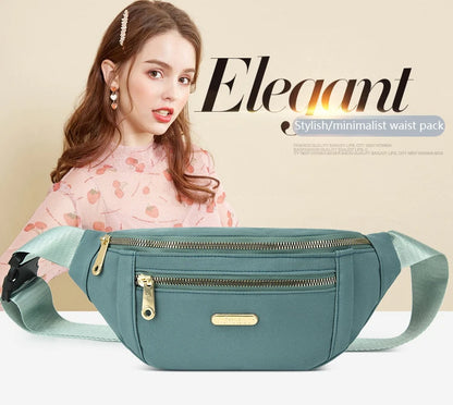 New Women Waist Bags for Women Oxford Leisure Color Chest Bag Shoulder Crossbody Waist Bags Handbags Female Messenger Belt Bags