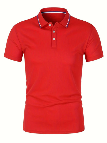 2025 Hot Sale Men's Summer Casual Breathable Comfortable Polo Shirt Men's Solid Color High Quality Short Sleeve T-Shirt