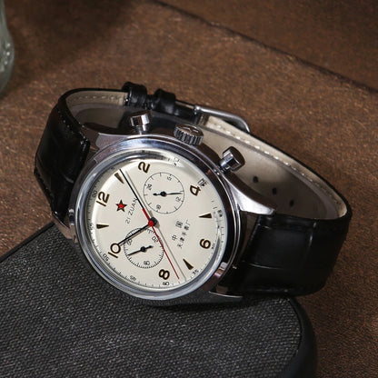 Men's watches 1963 pilot watch 42mm waterproof retro quartz chronograph