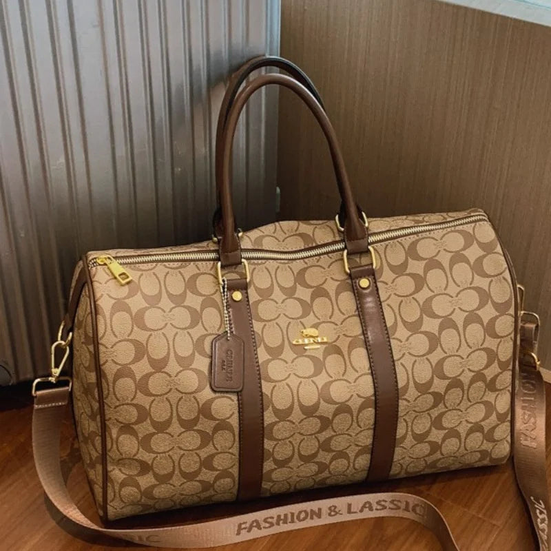 Women's Classic Boston Handbag Large Capacity Elegant Travel Duffle Bags for Women Weekend Luggage Travel Shoulder Bag