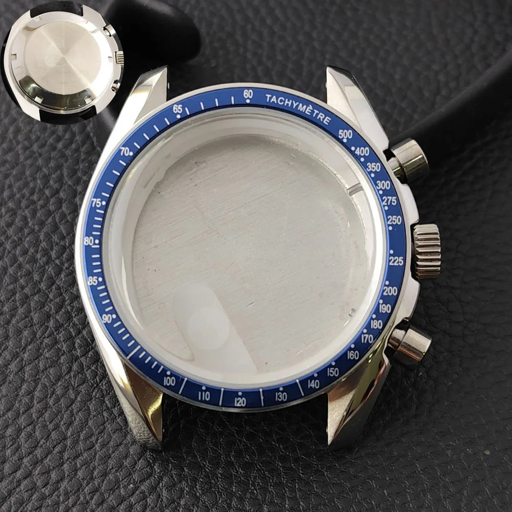 39.7mm MoonSwatch Chronograph Watches Stainless Steel Case Fit VK63 Movement Accessories Sapphire Glass Watch 20mm Strap Moon