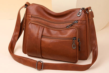 High Capacity Women Tote Bag High Quality Leather Ladies Handbags Leisure Shoulder Bag Small Crossbody Bags For Women 2024 New
