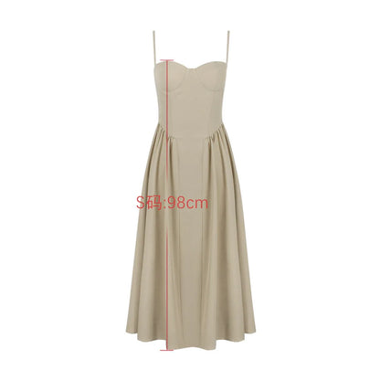 Suninheart Spaghetti Strap Summer Party Dresses 2025 New Arrivals Fit and Flare Elegant Midi Dress Red Night Date Dress