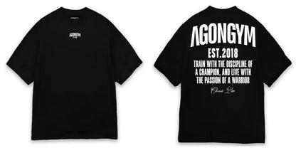 AGONGYM New Fashion Trend Men T-shirt Sports Cotton Short Sleeves Loose Shirts Bodybuilding Fitness Comfortable Slim Fit Tee Top