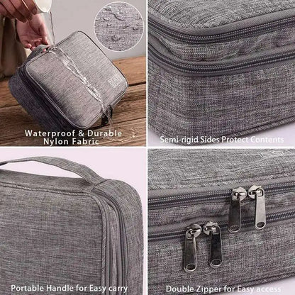 Three Layer Digital Storage Bag Multi-functional Cable Storage Box Portable Waterproof Travel Case for Data Mobile Power Bank