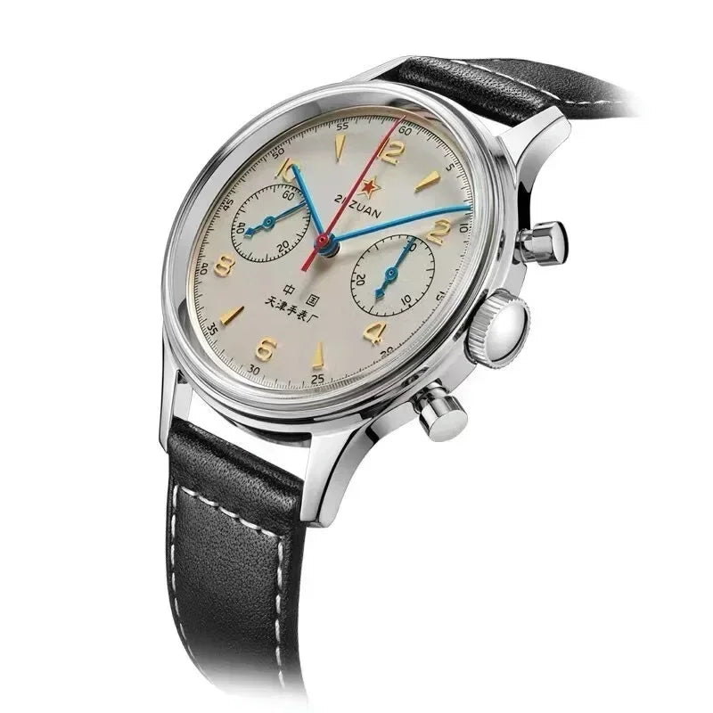 Men's watches 1963 pilot watch 42mm waterproof retro quartz chronograph