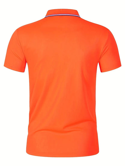 2025 Hot Sale Men's Summer Casual Breathable Comfortable Polo Shirt Men's Solid Color High Quality Short Sleeve T-Shirt