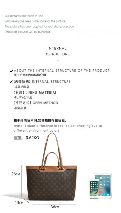 2026 New Women's Retro Casual Tote Bags - Large Capacity Color Block Handbags Versatile Trendy Shoulder Bags for Daily & Commute