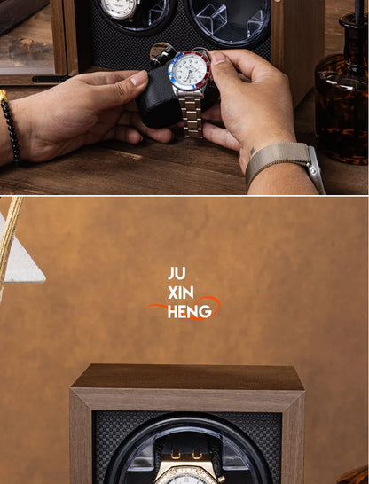 Luxury 1 Slot Automatic Watch Winder Walnut Wood Silent Motor Watch Storage Box Gift for Men Watch Winder for Automatic Watches