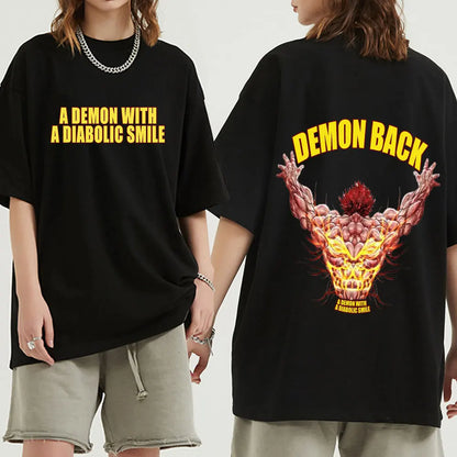 Japanese Anime Baki Hanma The Grappler Graphic Print T Shirt Casual Fashion Crew Neck Short Sleeve Plus Size T Shirt Women