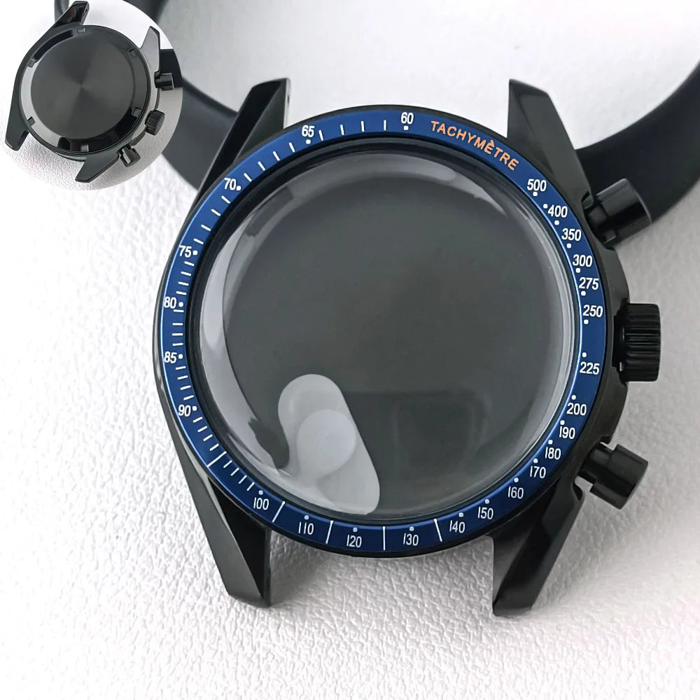 39.7mm MoonSwatch Chronograph Watches Stainless Steel Case Fit VK63 Movement Accessories Sapphire Glass Watch 20mm Strap Moon