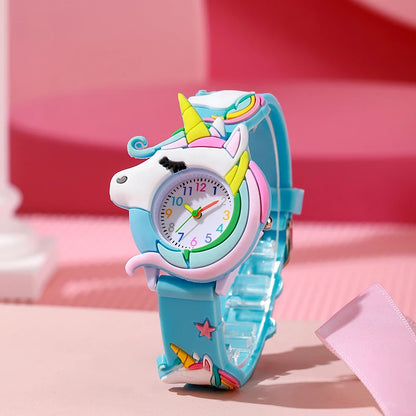 Carton Silicone Gift Watch for Boys and Girls Cute Colorful Lovely Kids Wristwatch