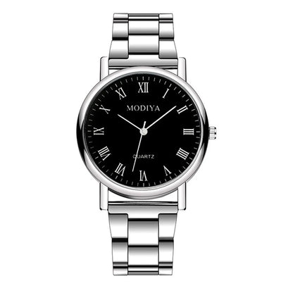 Fashion Men's Watch Casual Silver Alloy Band Male Business Quartz Watches Clock Wristwatches